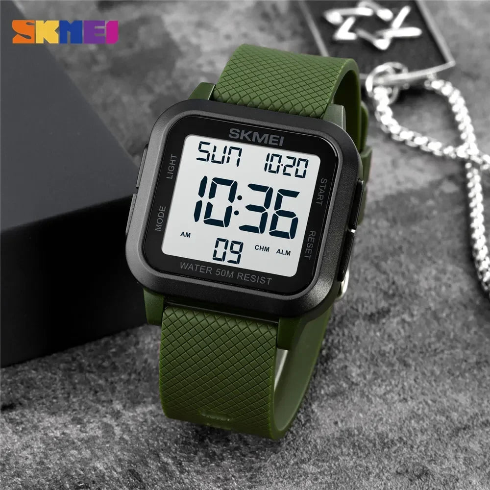 Reloj digital militar SKMEI 1894 para hombre, resistente al agua, reloj deportivo electrónico a prueba de golpes, con cuenta regresiva 1841 Montre Homme