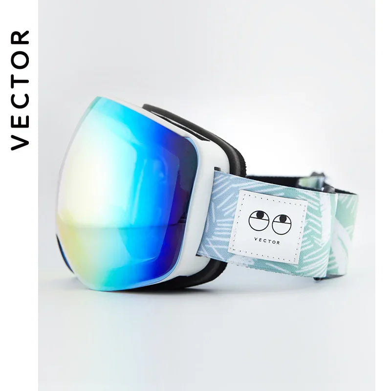 VECTOR OTG gafas de esquí Snowboard mujeres hombres gafas de esquí UV 400 gafas de protección contra la nieve adulto doble espejo esférico magnético