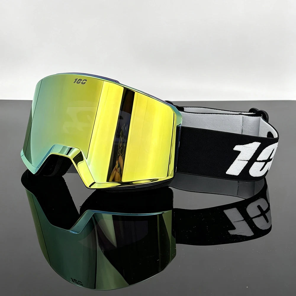 Gafas de esquí magnéticas profesionales, con lentes de doble capa, tratamiento antiniebla y protección UV400. Gafas de esquí de gran tamaño y máscara para esquí, ideales para hombres y mujeres.