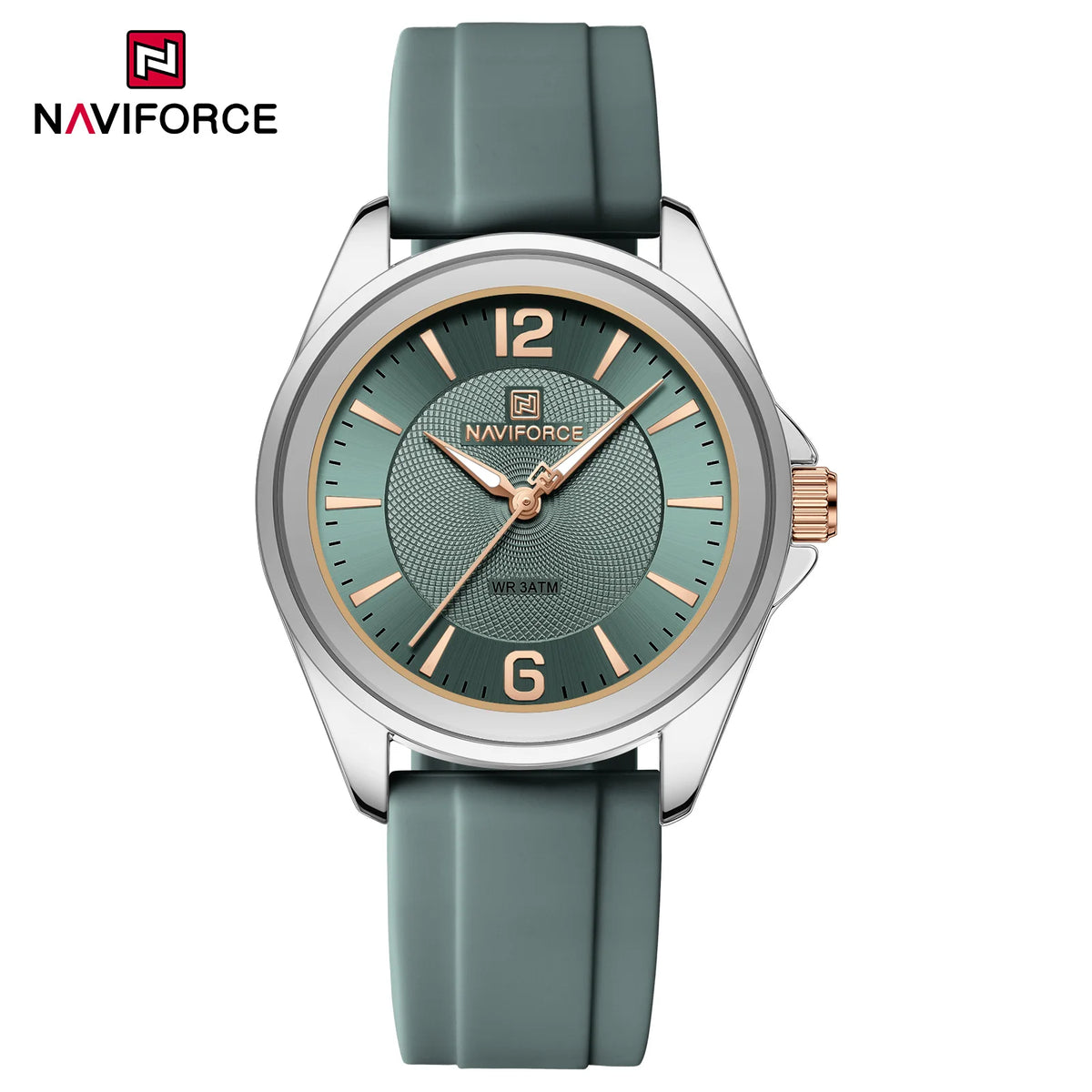 Naviforce 5068 Elegant Female Quartz Waterproof Silicone Strap Watches for Women Ladies Clocks Gifts reloj mujer часы