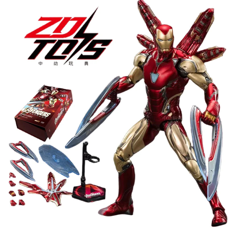 ZD Original vengadores4 Tony Stark LED Iron Man MK85 2,0 Infinity Saga colección de figuras de acción modelo juguetes niños regalos de cumpleaños
