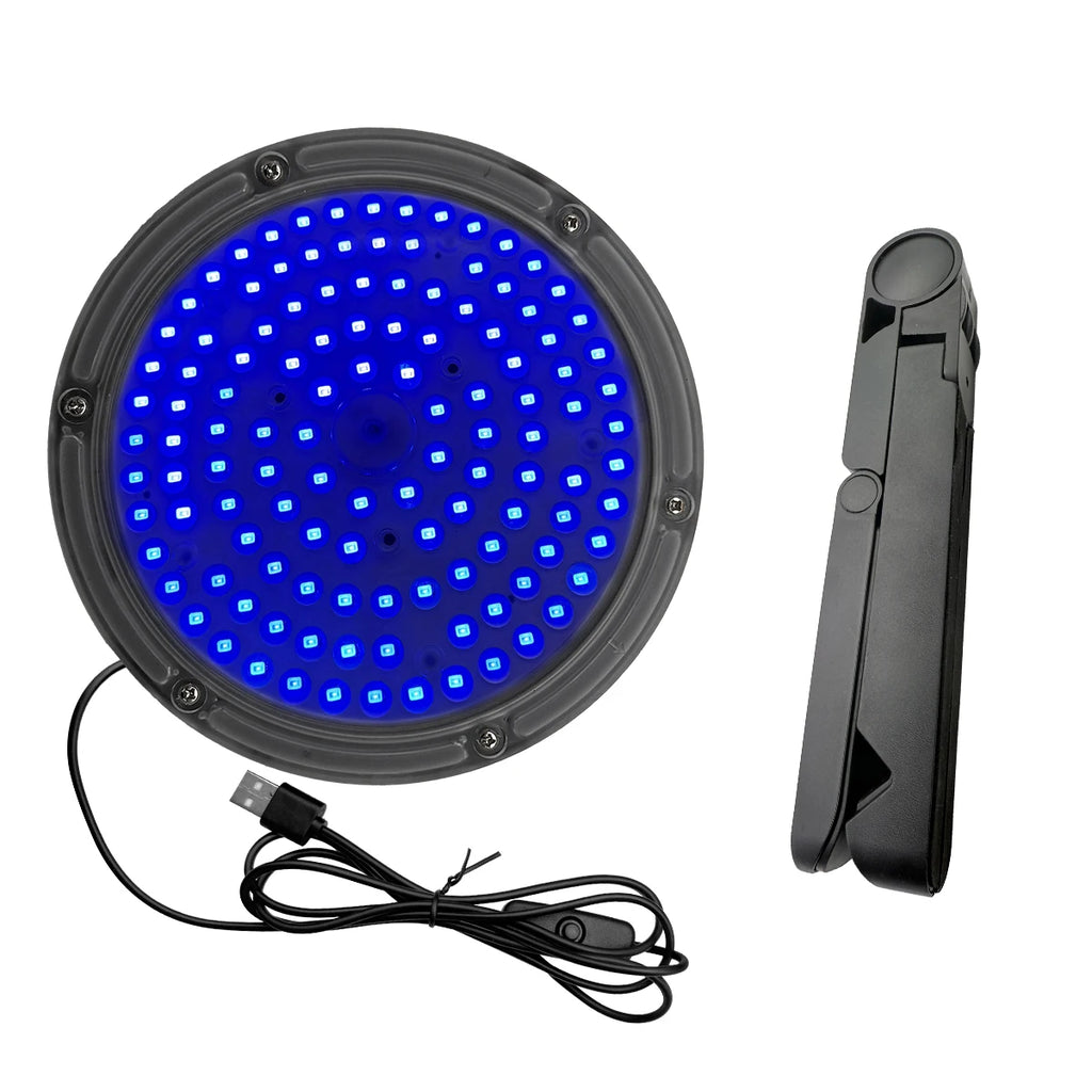 Lámpara de Bronceado UV de Escritorio con 120 LED. Para el Bronceado Facial y Corporal con Rayos Ultravioleta. 457 Luz Azul. Para tomar el sol en casa
