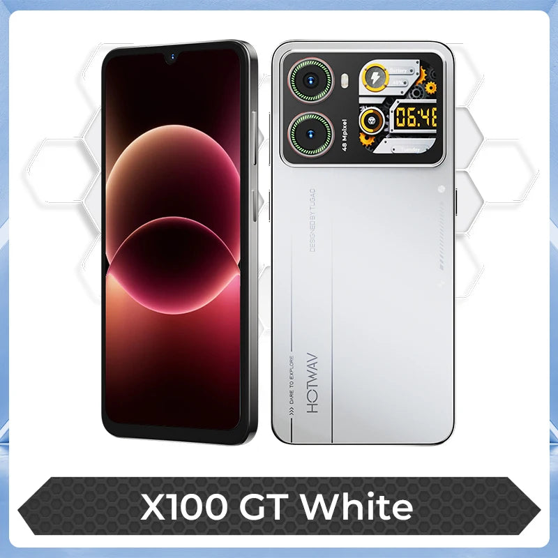Smartphone HOTWAV X100 GT Android 16, 6.9'', 120Hz, 48MP, 5160mAh, 20W con pantalla secundaria, 8GB, 256GB, emisor IR
