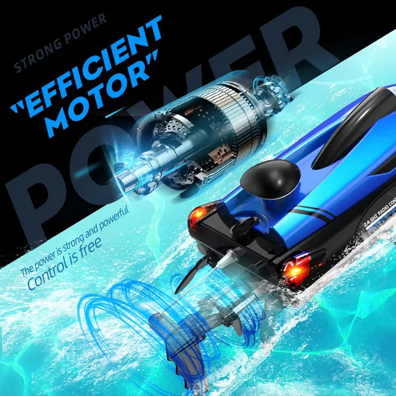 Lancha rápida RC de verano 2.4Ghz 25km/h, barco de carreras a control remoto resistente al agua, juguete acuático para niños, modelo