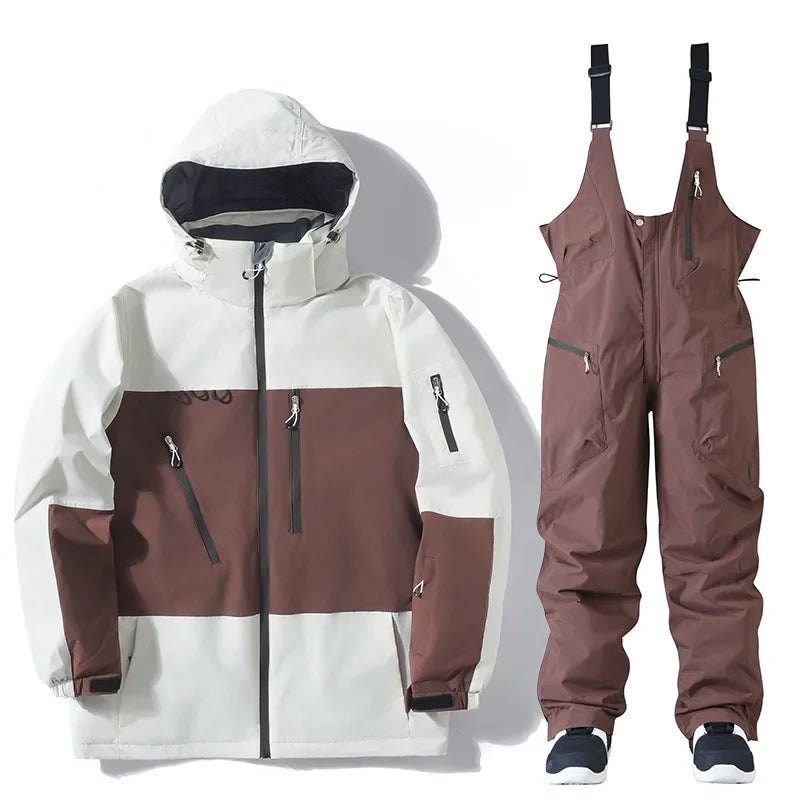 Traje de esquí térmico para hombre y mujer, temporada de nieve 24-25, pantalones impermeables para snowboard y esquí.