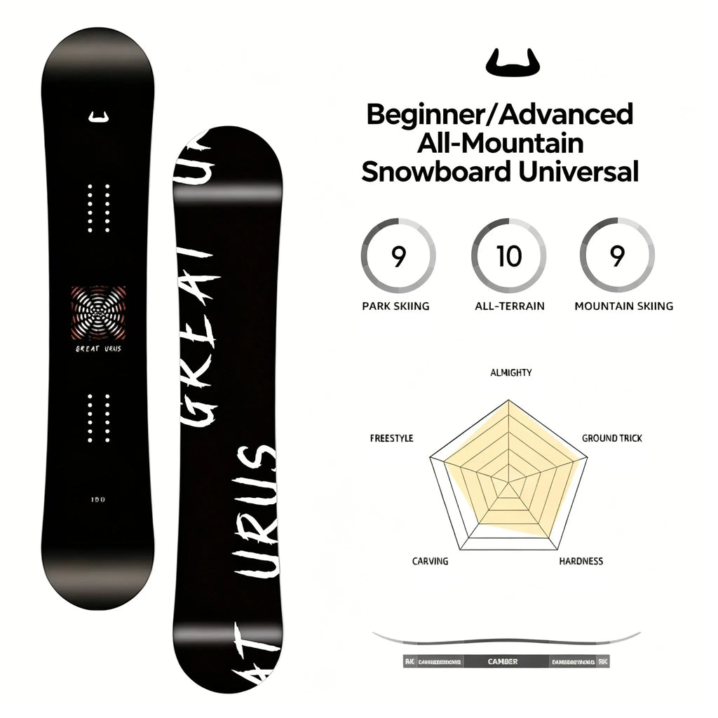 Tabla de snowboard de invierno para carreras, de fibra de carbono y madera, ecológica, para freeride y freestyle en todas las regiones.