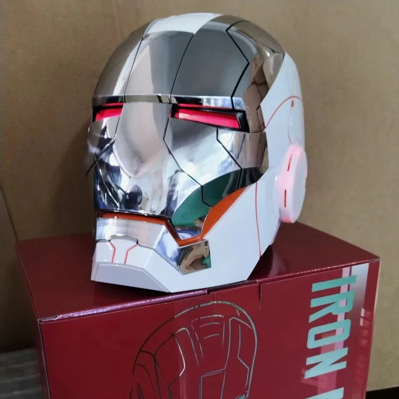 Nuevo Casco de Iron Man War Machine Mk5 Mk50 M17, Máscara de Casco 1:1 Abrible con Control por Voz, Colección de Cosplay para Adultos, Adorno, Regalo