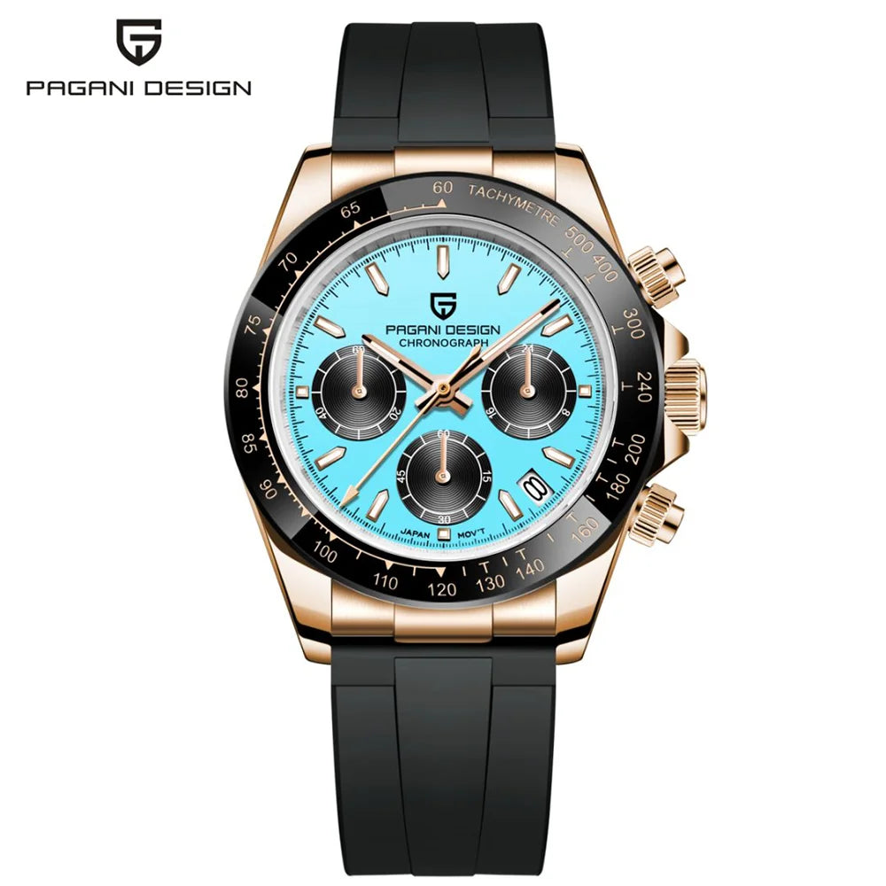 PAGANI DESIGN New 40 Men's Quartz Watch Sapphire Luxury Chronograph Stainless Steel Waterproof Men's Was Watch Relogio Masculino