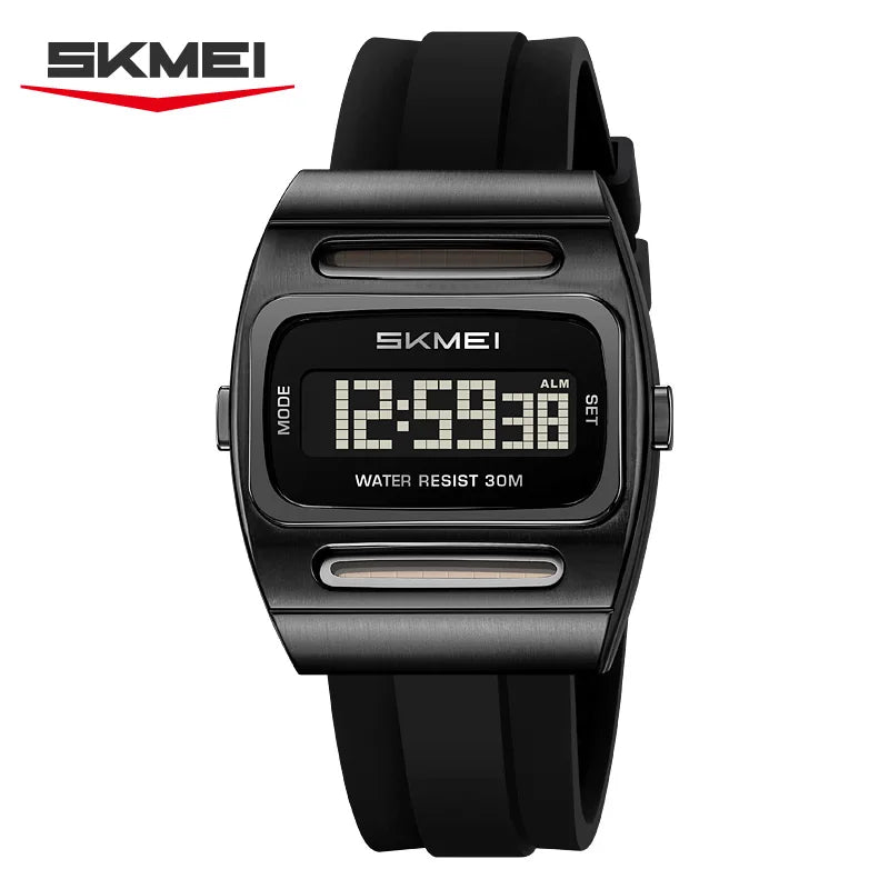 Reloj electrónico para hombre marca SKMEI 2563, nueva moda, alarma, calendario, energía solar, reloj digital electrónico luminoso para hombre