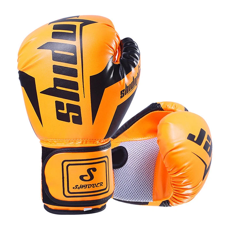 6/10 Oz PU transpirable niños adultos profesional Sanda Muay Thai Taekwondo guantes de boxeo transpirables neutros