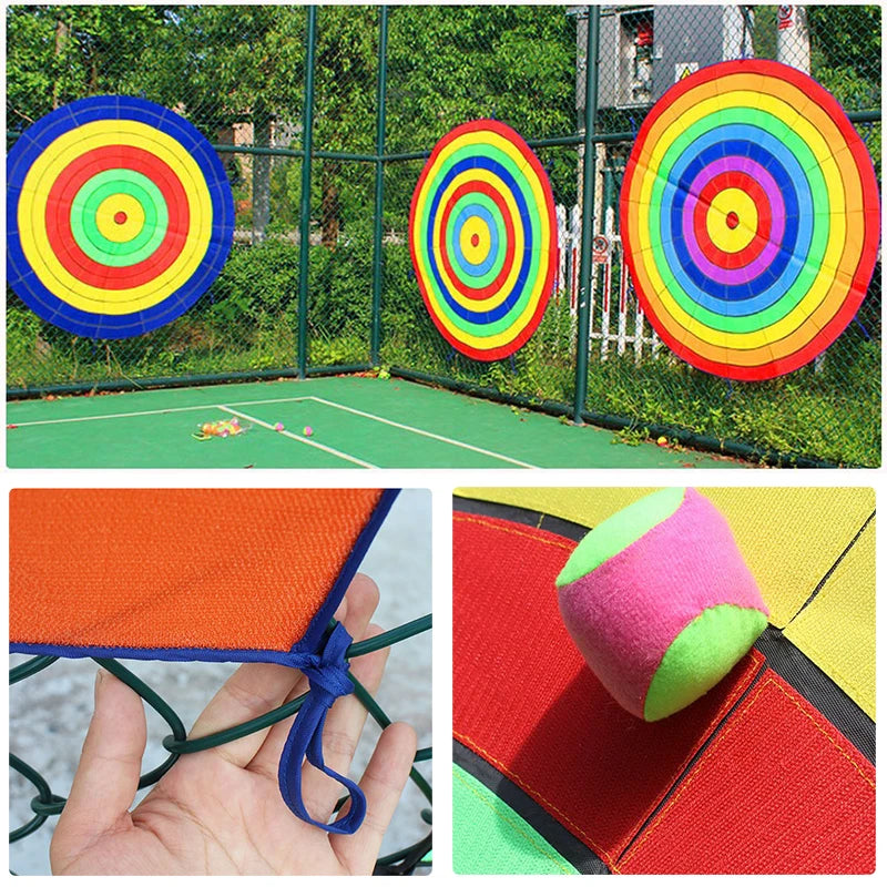 Juego de diana para exteriores con tablero de tela redondo, diana con bolas adhesivas, juguete con 20 bolas, deporte divertido para la interacción entre padres e hijos