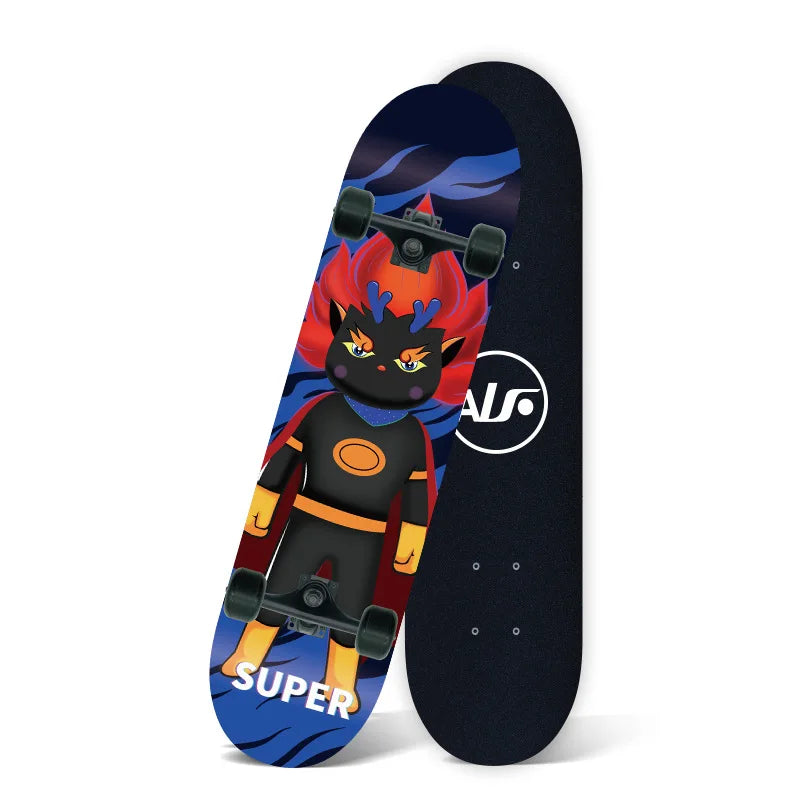 Patineta para Principiantes, Doble Kick Board, 80*20cm para Adolescentes y Adultos, Patineta de Cuatro Ruedas para Desplazamientos por la Calle