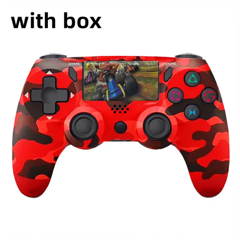 Wireless  Controller Gamepad 6-Axis Dual Vibration With LED Light Bar Joystick Joypad For PS Console /PC/iPad/Andriod/iPhone
