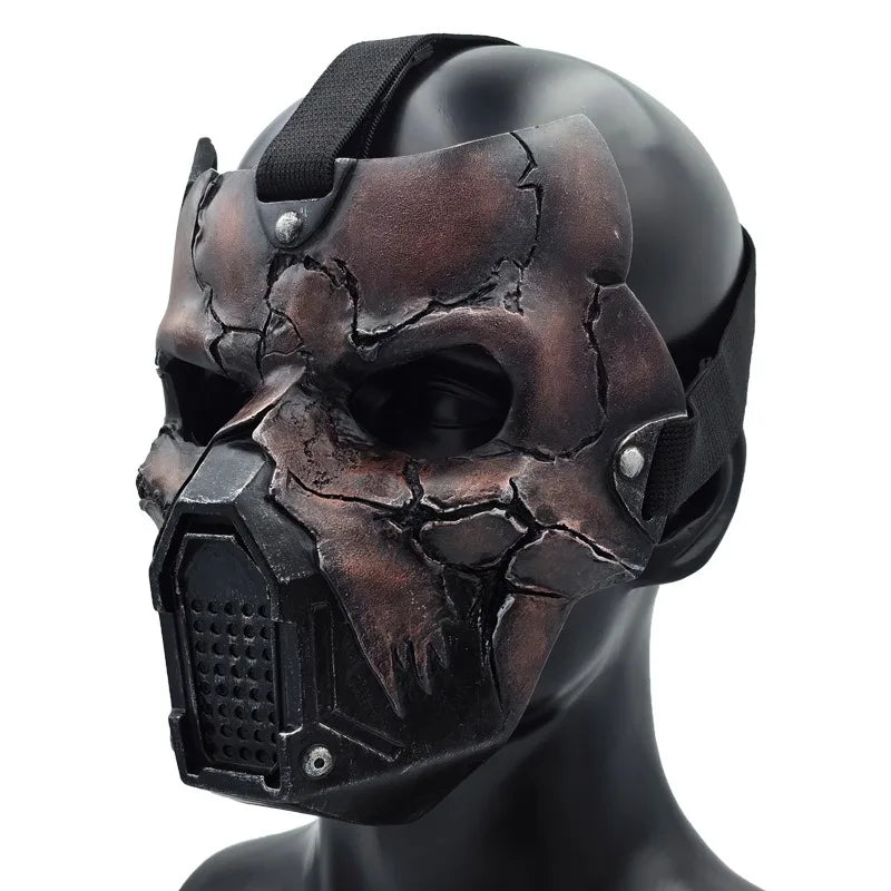 Cosplay SW Skull Darth Momin Helmet Mask for Man Half Face Resin Mask Halloween Mask Masquerade Carnival Party Props for Adult