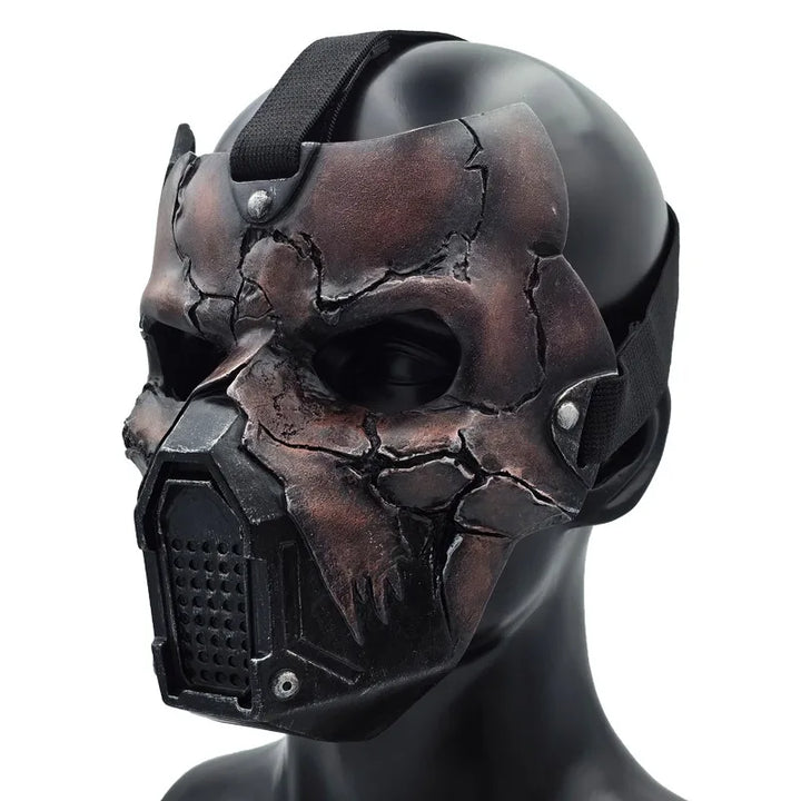 Cosplay SW Skull Darth Momin Helmet Mask for Man Half Face Resin Mask Halloween Mask Masquerade Carnival Party Props for Adult