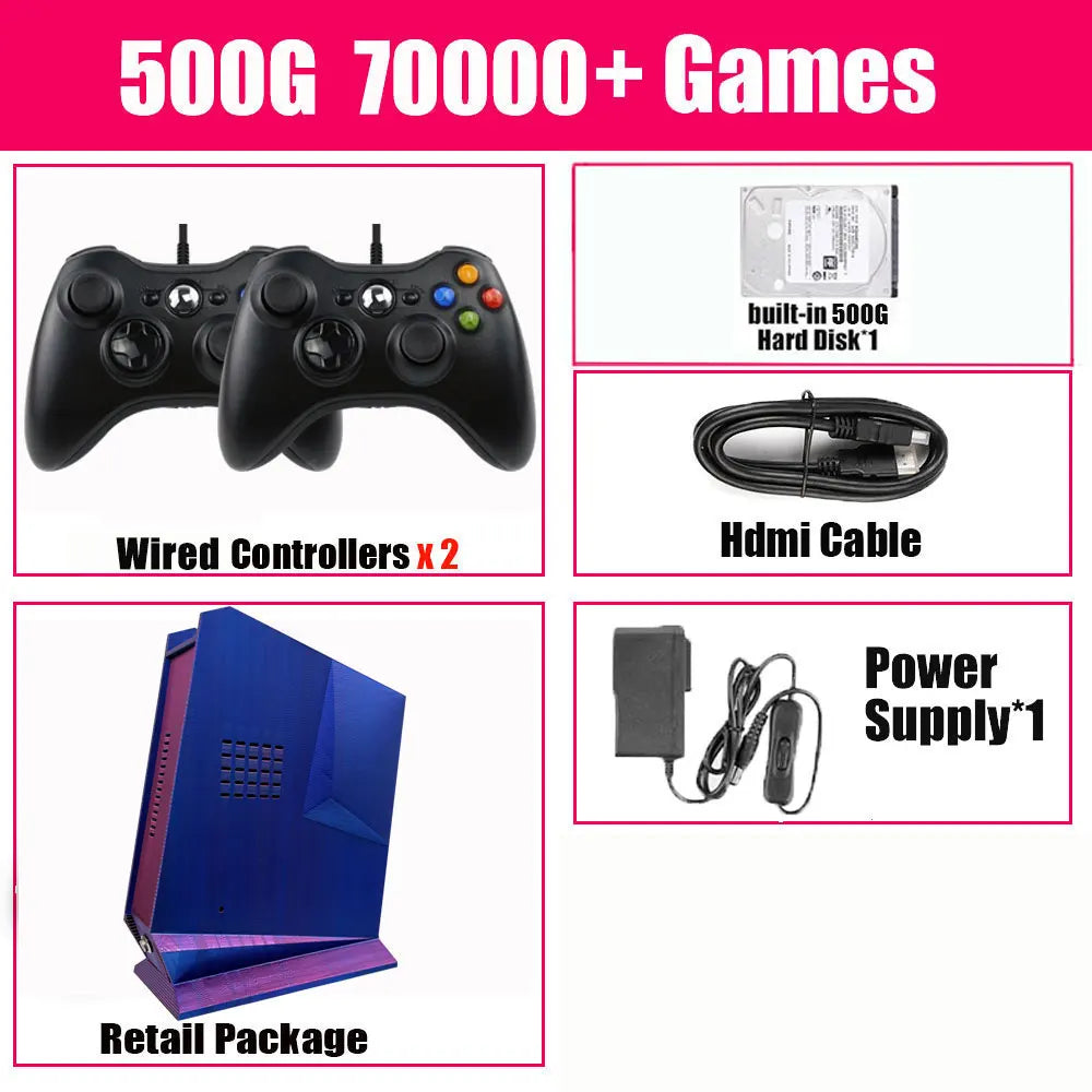 Consola de Juegos Retro G3 Pro con Win11 y Batocera, Disco Duro de 500GB/2TB, Más de 99,999 Juegos, Soporte 3D, Más de 60 Emuladores