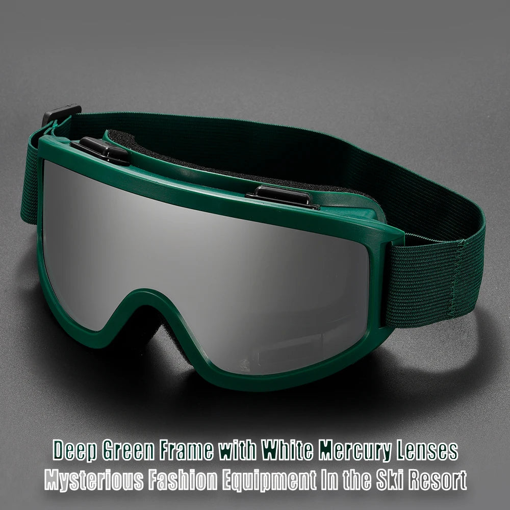 Gafas de Esquí TPU Nuevas con Marco Grande para Hombre, Protección Contra el Viento, Protección UV, Gafas de Ciclismo y Escalada