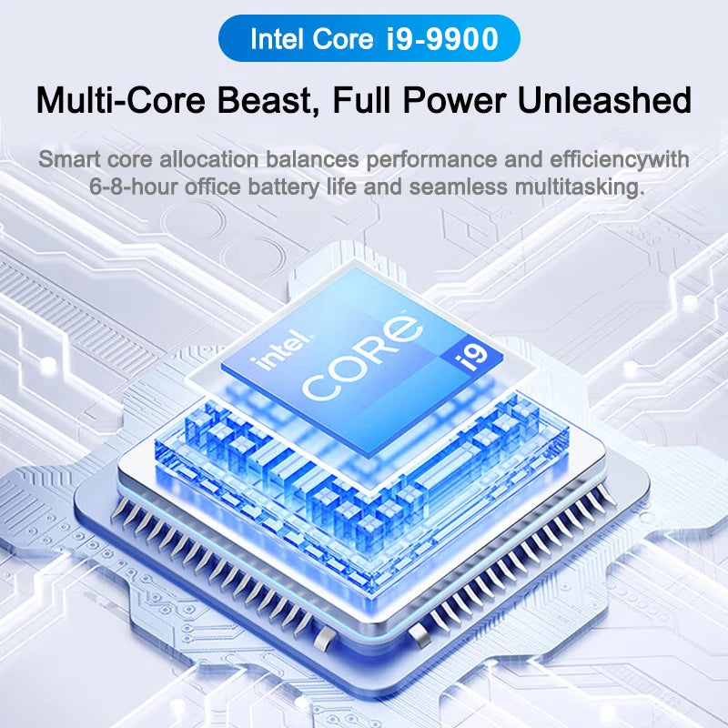 Portátil NAIWO HOT de 15.6 pulgadas, 32 GB, 2 TB, Windows 11, Intel Core i9 9900, computadora para juegos, PC, 1920*1080 HD, portátil ultrafino para juegos y oficina.