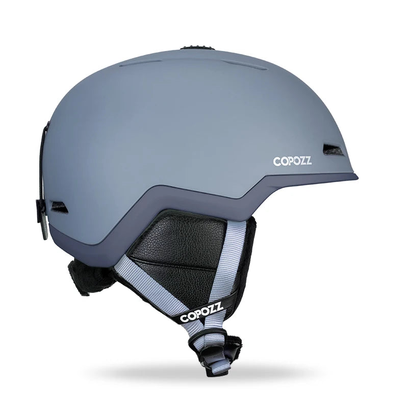 COPOZZ-casco de esquí y Snowboard para invierno, casco de seguridad medio cubierto y antiimpacto, protector para ciclismo, moto de nieve y esquí para adultos y niños