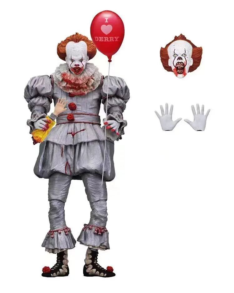 Figura de acción Neca It Pennywise Joker Reborn Moonlight Edición Limitada Modelo de muñeco coleccionable de terror de lujo Regalo para fans de películas