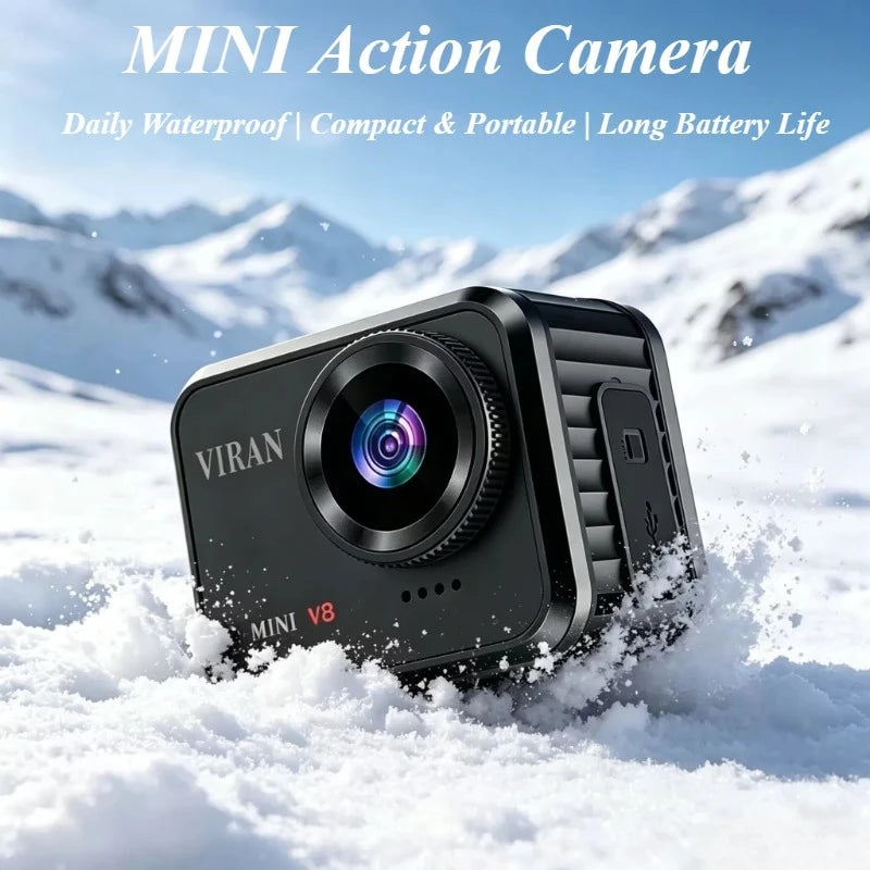 Mini Cámara de Acción HD 1080P, Impermeable, Portátil, con Wifi, Vista Remota, Pantalla de 1.54 Pulgadas, 145° °   Grabadora de Video Deportiva de Gran Angular