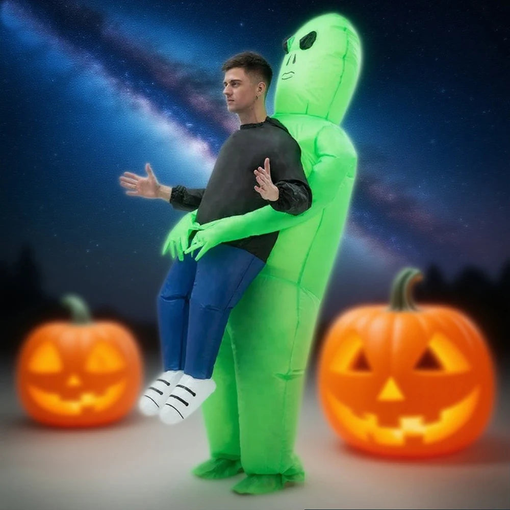 Disfraz de alienígena inflable para adultos, traje divertido de explosión para actuación de fiesta de disfraces de Halloween