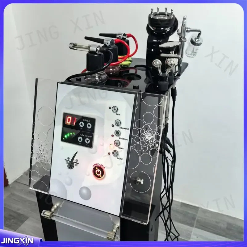 Máquina de Spa Capilar 8 en 1, Dispositivo de Masaje de Cuero Cabelludo con Burbujas para Salón de Belleza Coreano, Equipo de Tratamiento para el Crecimiento del Cabello y Cuidado de Belleza