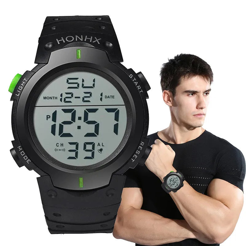 Reloj deportivo LED para hombre de marca líder, reloj digital multifuncional de goma para hombre, reloj electrónico de cronometraje para deportistas y fitness