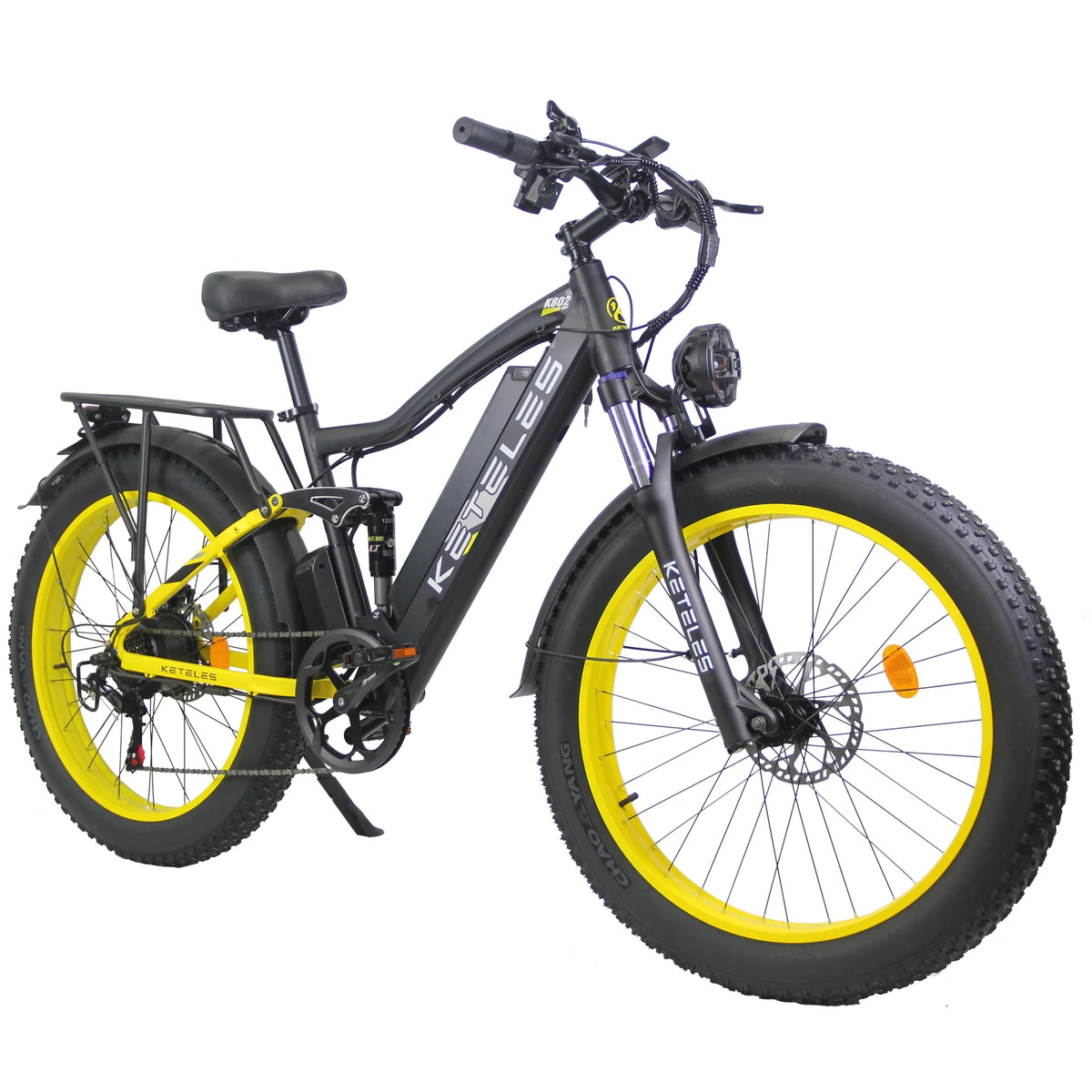 K802 Bicicleta de montaña eléctrica recién llegada, motor de buje sin escobillas de 48V 250W, batería de litio extraíble de 13Ah, freno de disco hidráulico, neumático grueso, cuadro de aleación de aluminio, 25 km/h