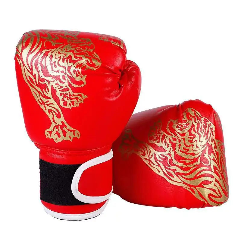 1 Par de Guantes de Boxeo de Cuero para Niños, Guantes de Entrenamiento de Boxeo, Guantes de Gimnasio para Niños, Protector de Manos