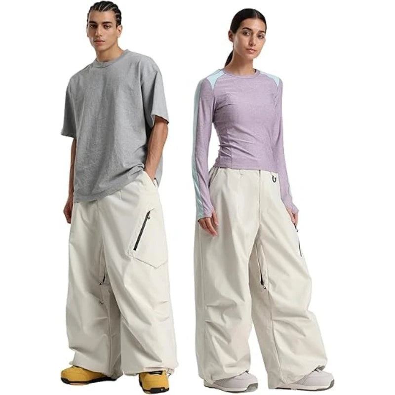 Pantalones de Nieve Holgados para Hombre y Mujer 2026, Pantalones Deportivos para Snowboard y Esquí, Impermeables, Resistentes al Viento, Aislantes, Transpirables para Adultos