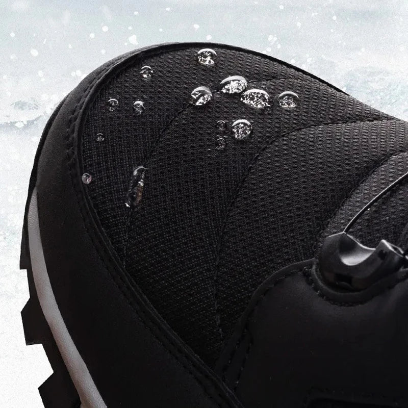 Zapatos de nieve de alta calidad para hombre, botas de esquí cálidas de felpa, botas de invierno, zapatos, botas de nieve para exteriores, zapatos de plataforma antideslizantes