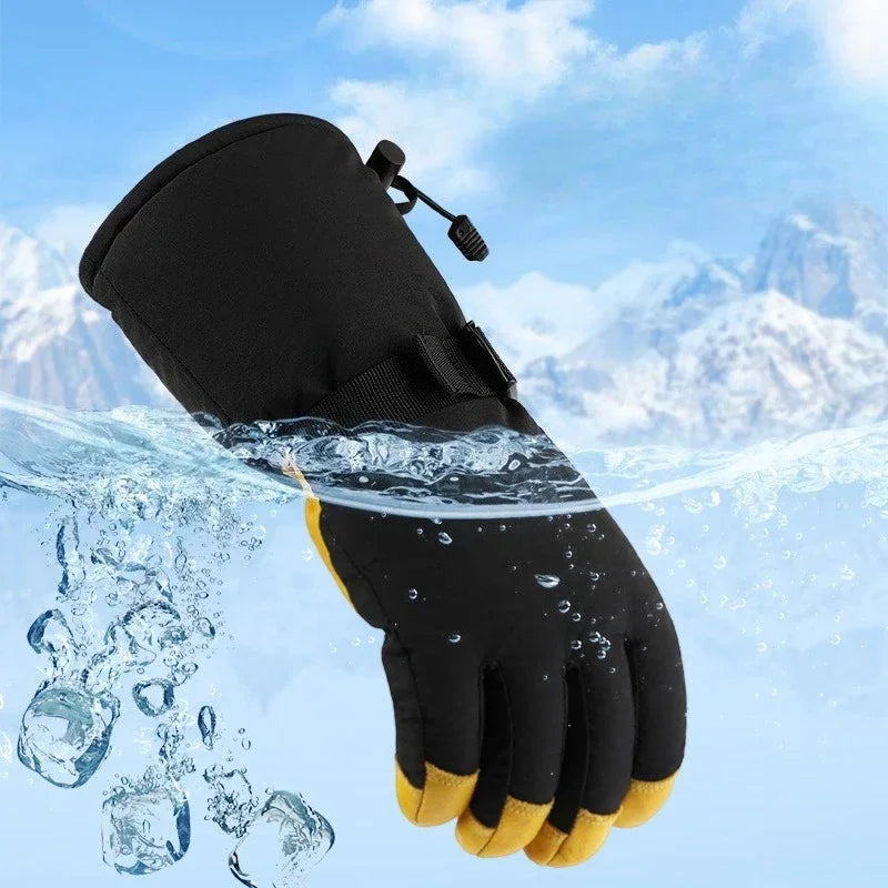Guantes de esquí de invierno para hombre, populares, guantes de montaña, senderismo y snowboard para mujer, repelentes al agua, resistentes al viento y al desgaste, cálidos.