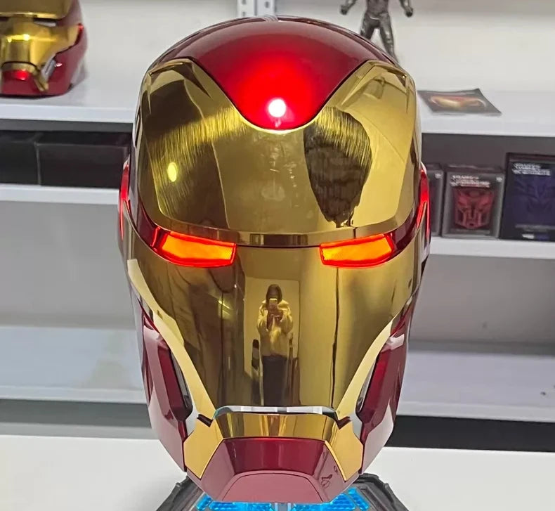 Casco de Iron Man Mk5 Mk7 Mk50 Mk17, Casco Usable con Control Remoto de Voz Eléctrico, Regalo Coleccionable para Adultos para Juego de Roles