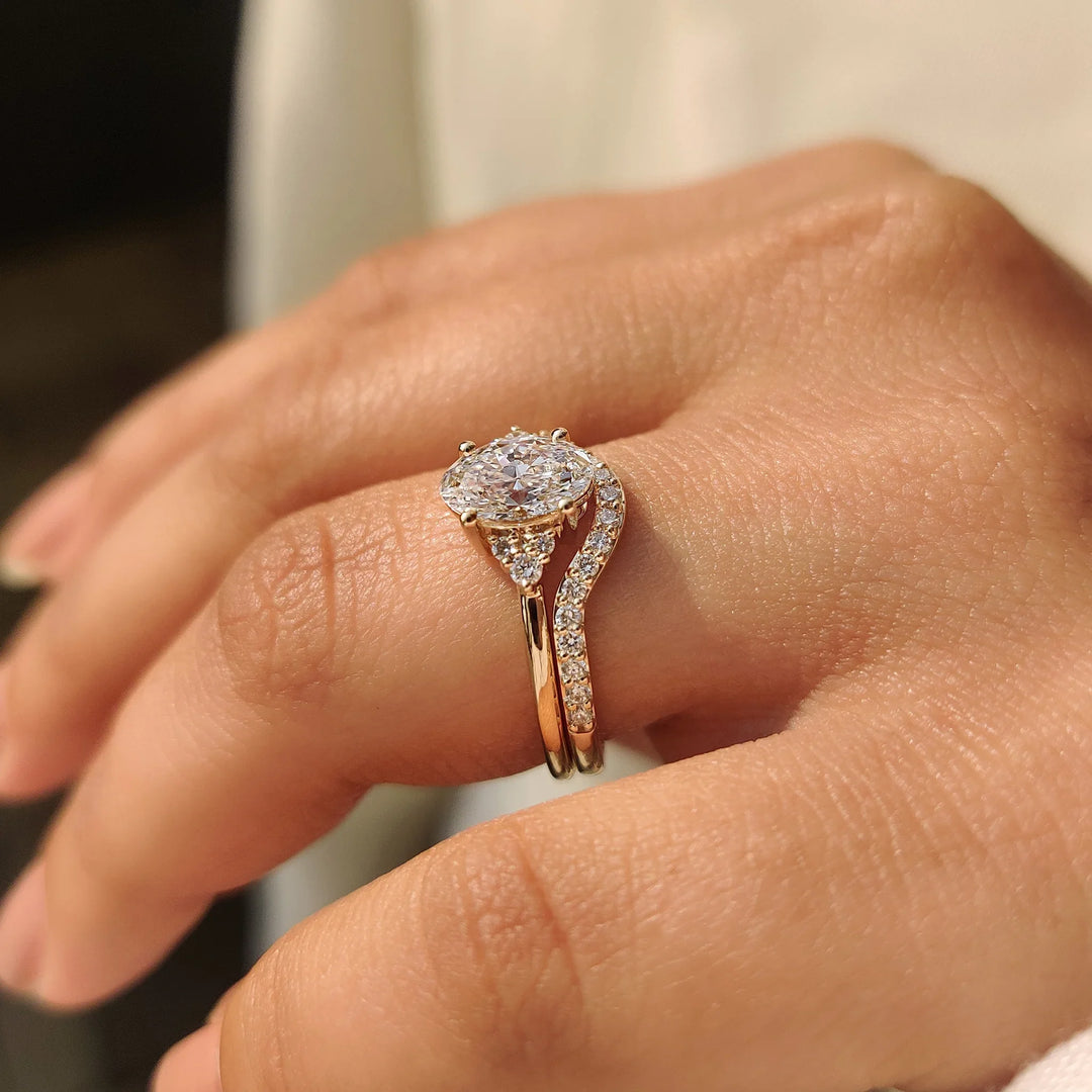 Anillo de Compromiso de Oro Amarillo Sólido de 18K con Diamante Cultivado en Laboratorio de Corte Ovalado de 2.0ct, E VS1 CVD, Certificado IGI, Joyería de Anillo de Boda para Mujer