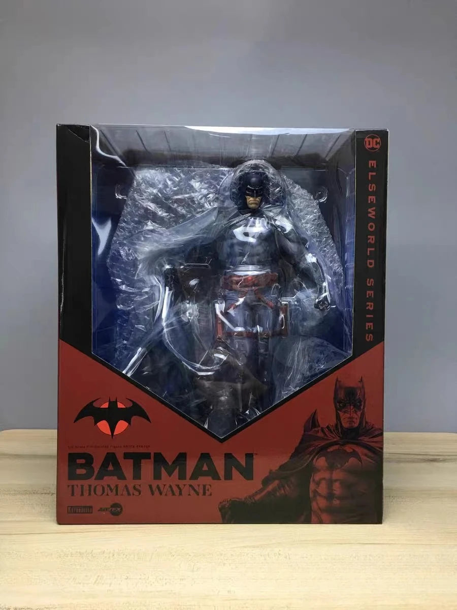 En existencia, figura de acción coleccionable de superhéroe 100% original de Kotobukiya DC Comics Flashpoint Batman Thomas Wayne, modelo de juguete