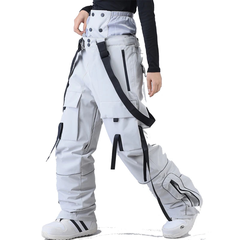 Pantalones de esquí unisex con protección para la cintura, ideales para practicar snowboard, tanto para hombres como para mujeres, y como ropa deportiva de invierno para actividades al aire libre.