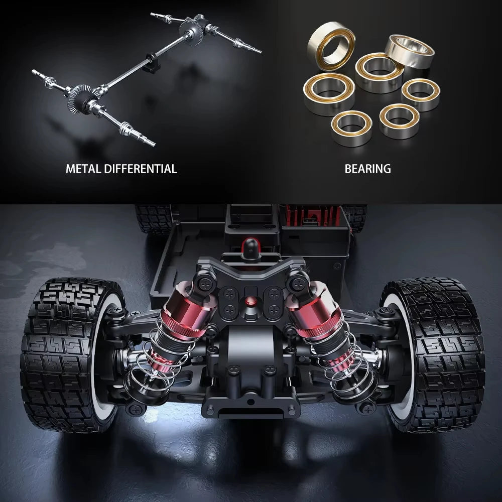 HYPER GO 1/14 MJX 14303 Auto RC 2.4G de Alta Velocidad, Camioneta de Rally, Hyper Go sin Escobillas 4WD Todoterreno, Auto RC para Adultos y Niños