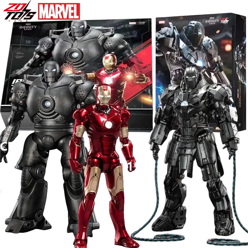 Original ZDTDS Iron Man Tony Stark Whiplash Blacklash Iron Monger MK3 colección de figuras de acción película modelo muñeca juguetes regalos de navidad