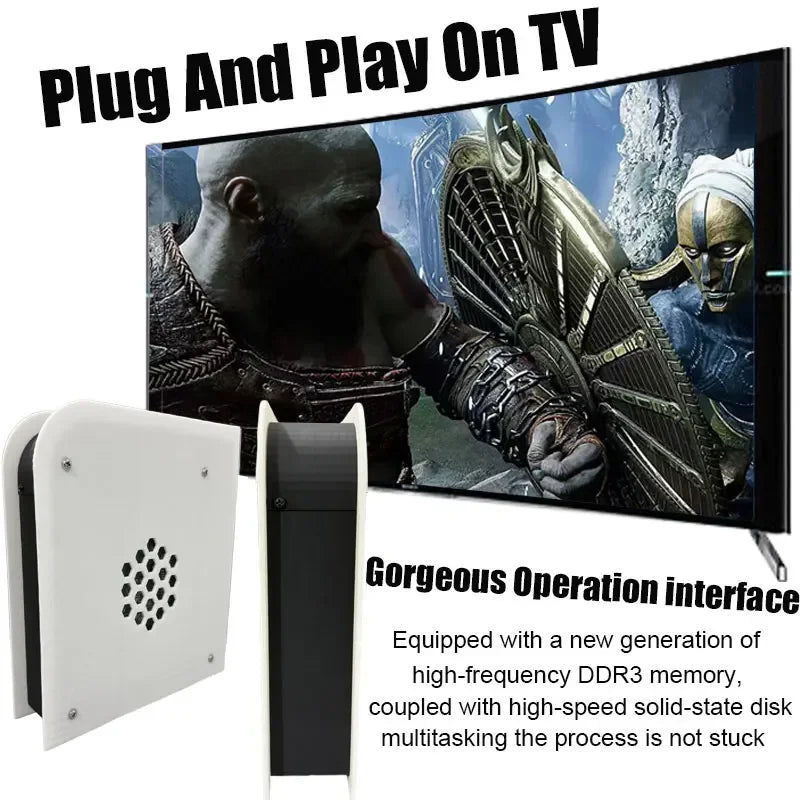 4G Ram Retro Game Console 500G/1T Rom M15 Batocera and Win11 I3-3110M 70000+Games For Wii PS2 PSP NGC N64 Play&Plug On TV