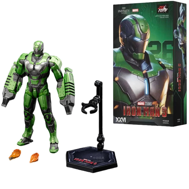 ZD Toys Iron Man MK15 MK16 máquina de guerra MK2 figura de acción Iron Man Mk47 MK35 pargo rojo 1/10 escala Iron Man colecciones regalo