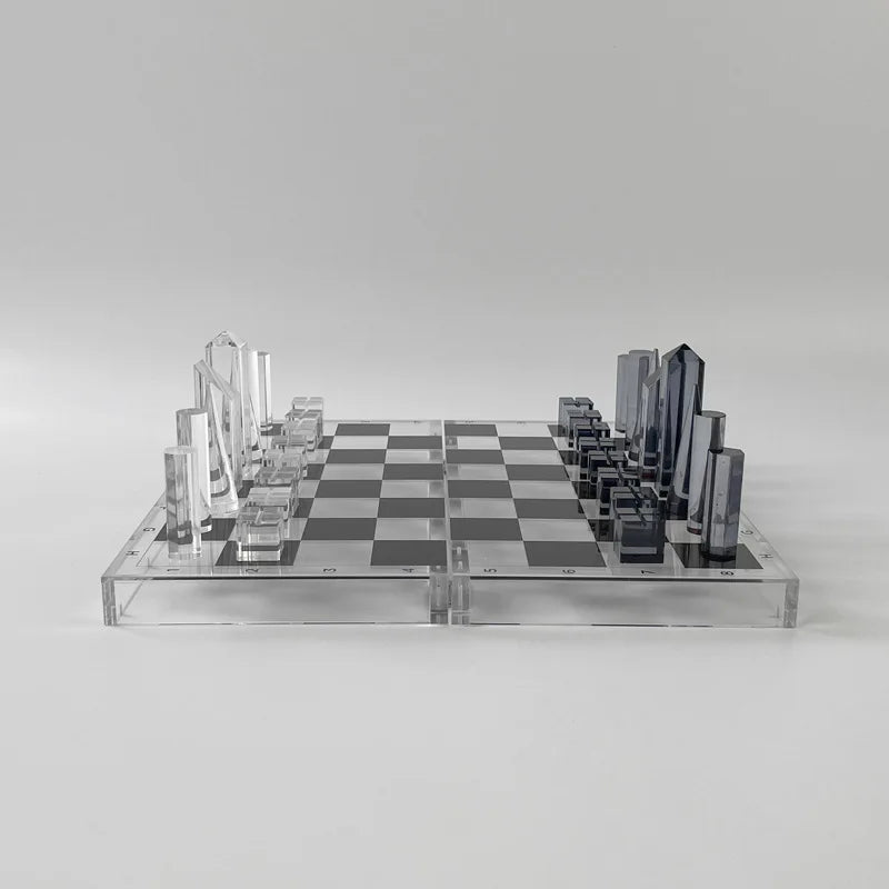 Acrylic Chessboard Chess Transparent Wear resistant Organic Glass Casual Desktop Game