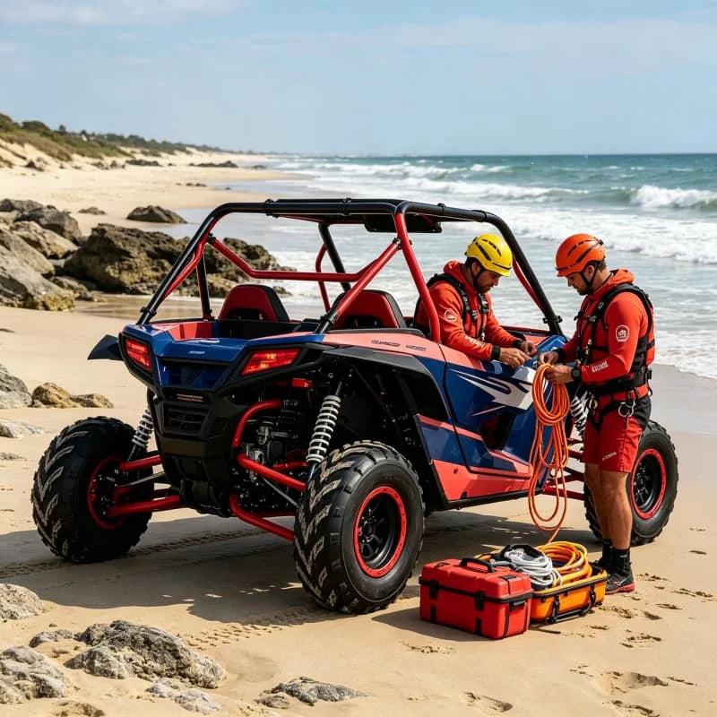 Buggy Todoterreno de Alto Rendimiento 4x4 ATV Quad con Suspensión Reforzada para Carreras Extremas en Dunas de Arena, Personalizado