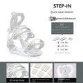 Fijaciones para snowboard, fijador de desgaste rápido SP, fijaciones versátiles para tabla de esquí, corte de esquí, flor plana, correa para snowboard para mujer, hombre