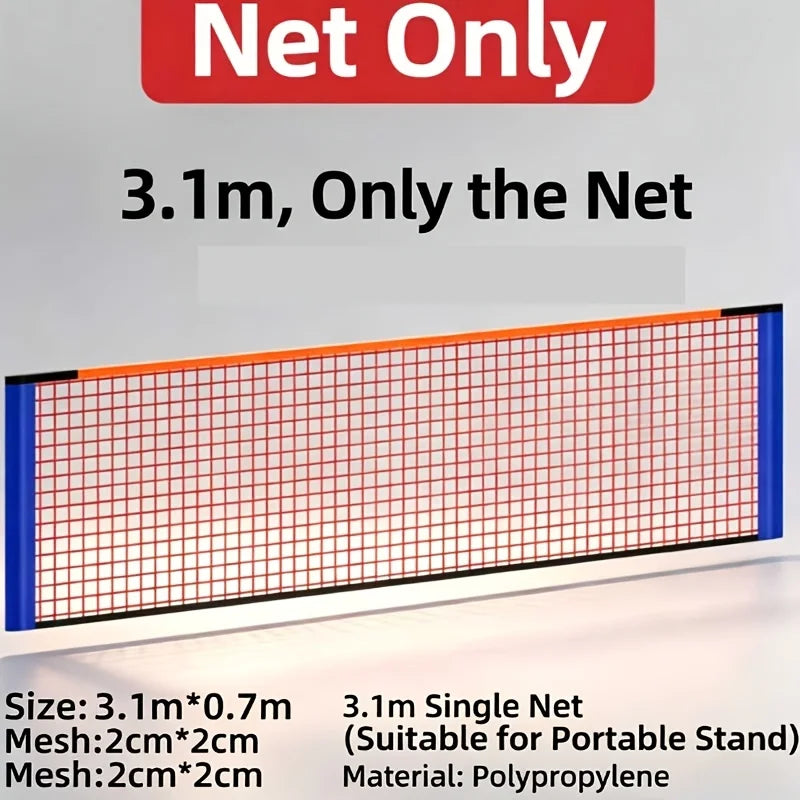Red Deportiva Portátil de 122.05x27.56 Pulgadas para Bádminton, Tenis, Pickleball, Fútbol, Red de Entrenamiento (Solo Red, Sin Soporte)