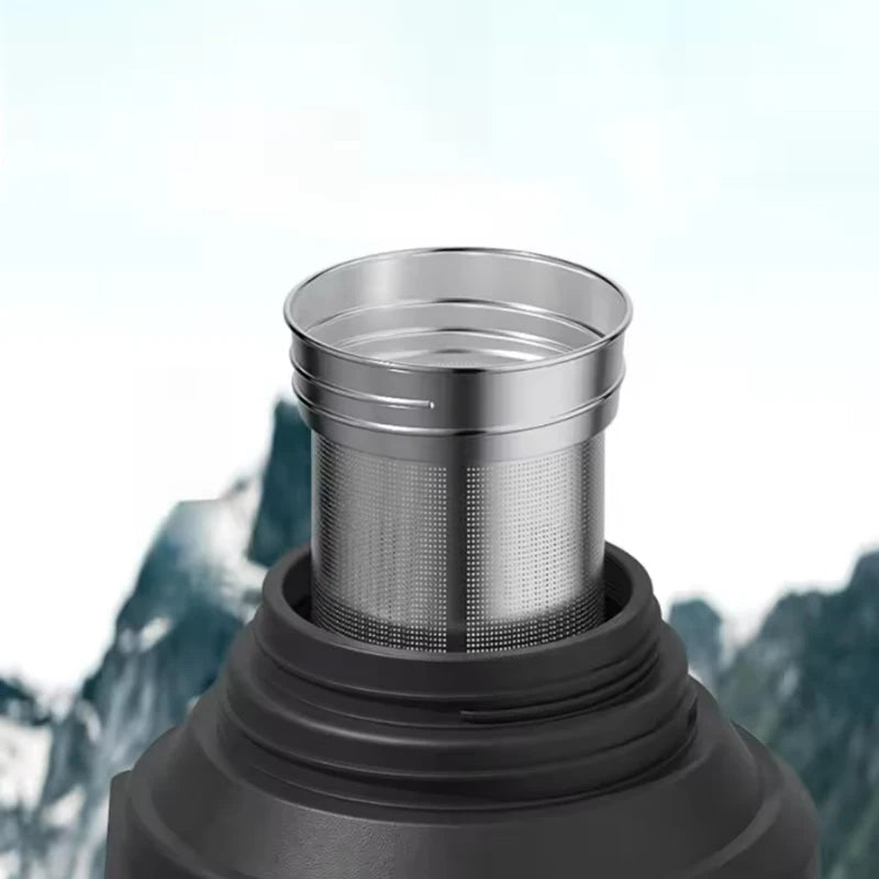 Taza portátil con aislamiento al vacío, termo de acero inoxidable 316 de gran capacidad, hervidor de agua de refrigeración con aislamiento para coche al aire libre