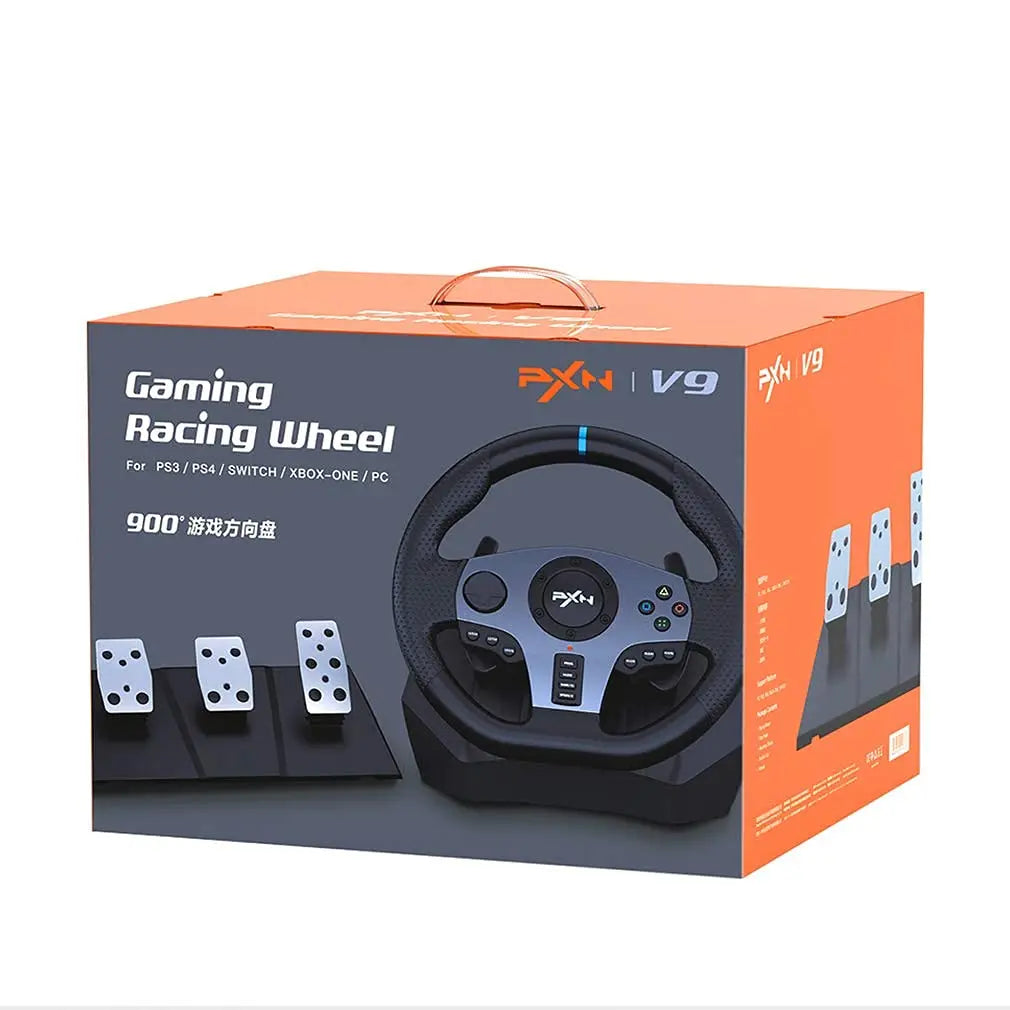 Volante de carreras PXN V9 Gen2/V9 270°/900° para simulador de juegos en PS4, PS3, PC Windows 7/8/10/11, Xbox One, Xbox Series X/S