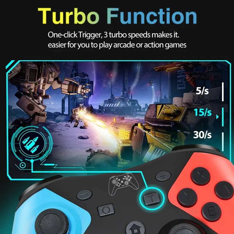 Controlador inalámbrico Compatible con Bluetooth para Nintendo Switch y Switch 2 consola Android Gamepad PC Controle para accesorios NS
