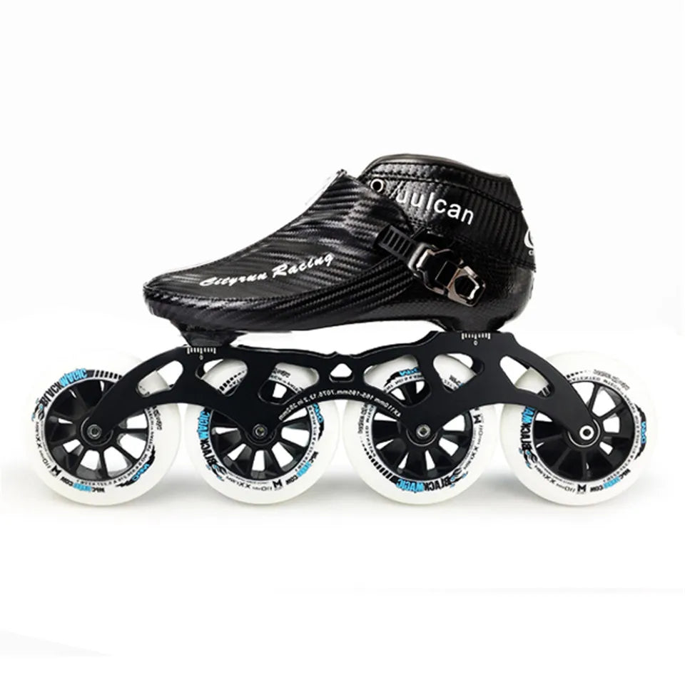 Japy-Patines en línea de fibra de carbono para competición profesional, botas con cremallera, Similar a Powerslide, Cityrun Speed, 2019