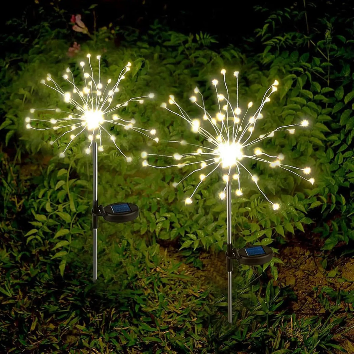 Solar LED Fairy Lights DIY Outdoor Garden Decorative Firework Lights for Patio Pathway Street Lawn Lamp